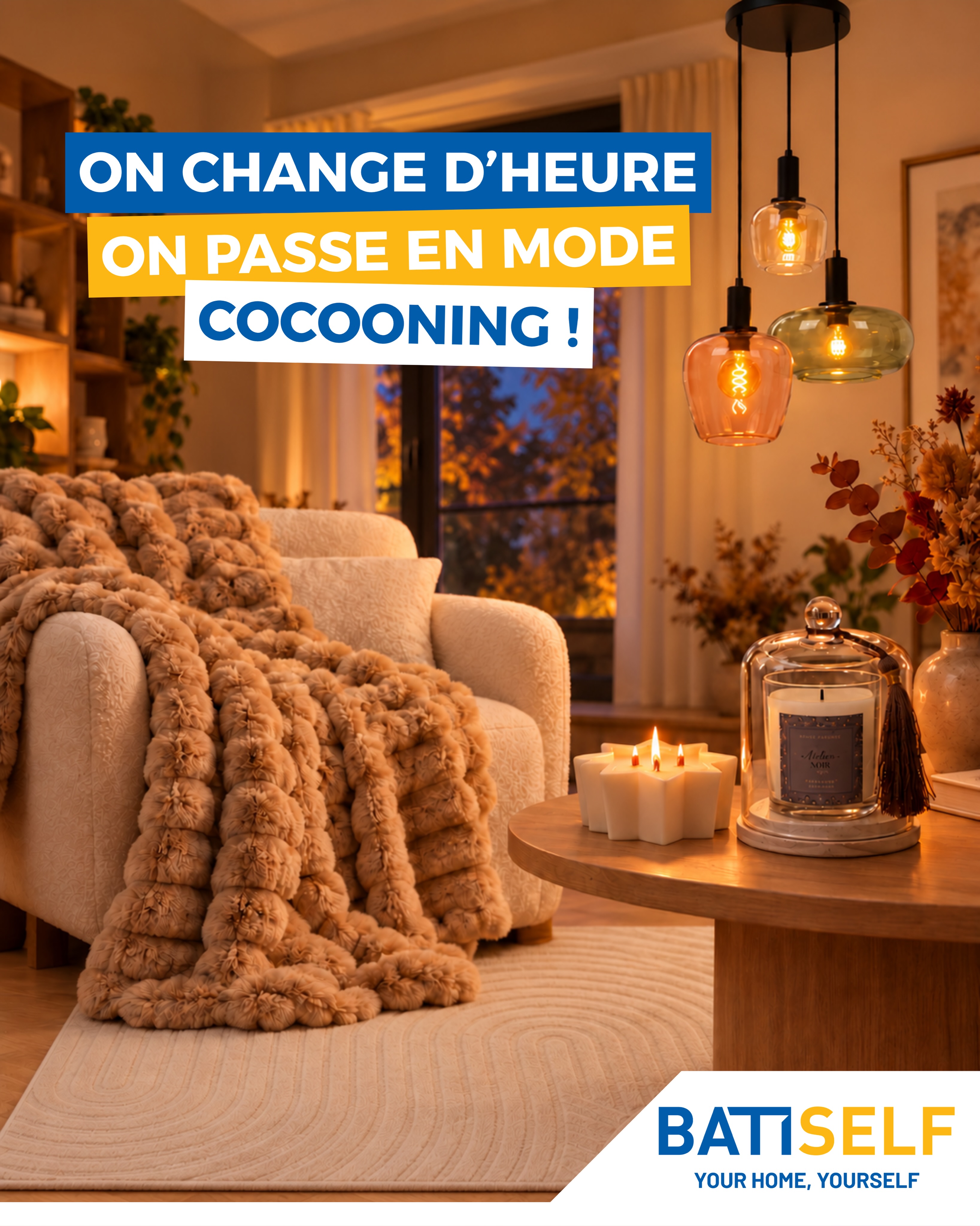 Ce dimanche, on change d’heure… une heure de plus pour cocooner 🤎🍂

💡 Une lumiè…